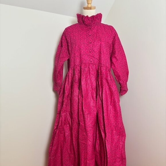 NWT Kemi Telford OS Hot Pink Midi Dress, cotton - Picture 1 of 7